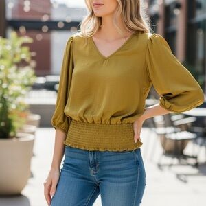 Olive Green Women's Top